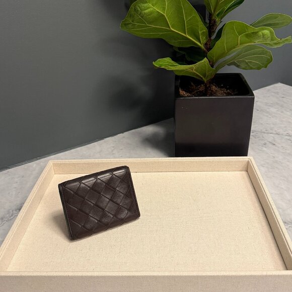 Bottega Veneta Intrecciato Tri-Fold Wallet